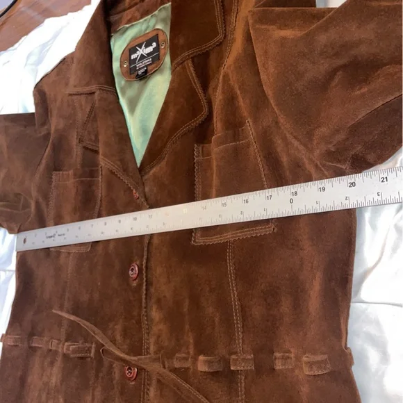 Maximo Wilsons Classic Brown Suede Western Belted Jacket Women's XL Vintage Y2K - Picture 14 of 16